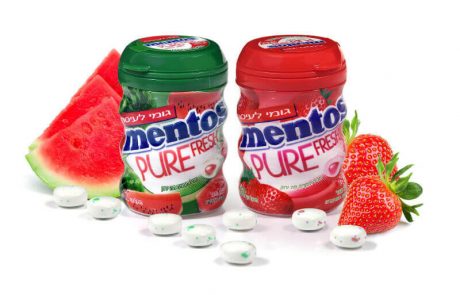 <span class="entry-title-primary">טעמים חדשים ופירותיים למסטיק Mentos Pure Fresh מבית ליימן שליסל: אבטיח ותות שדה</span> <span class="entry-subtitle">מסטיק מנטוס פיור פרש ללא סוכר, שומר על טעמו לאורך זמן ומוצע בבקבוק נוח לשימוש ולנשיאה</span>